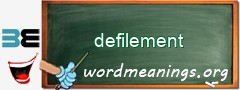 WordMeaning blackboard for defilement